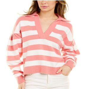 NWT Tanya Taylor Maisie Knit Top Salmon Rose Sweater 2X